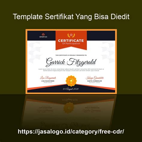 Template Sertifikat Yang Bisa Diedit