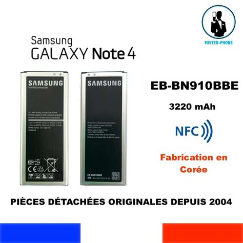 Original Battery Samsung Eb Bn910bbe Galaxy Note 4 Sm N910 Serie 3220ma