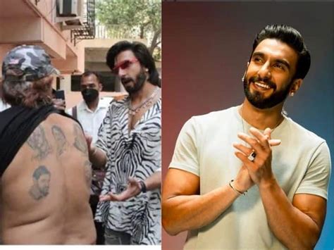 ranveer singh hugs fan  inked tattoo   face ranveer singh