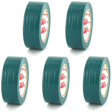 Lot de 5 rubans adhésifs électriques SCAPA PVC 19mm 2702 19 vert