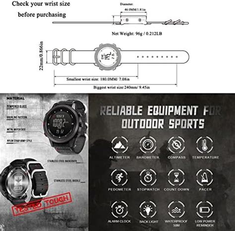 NORTH EDGE APACHE 46 Digital Sports Watches For Men Military Watches