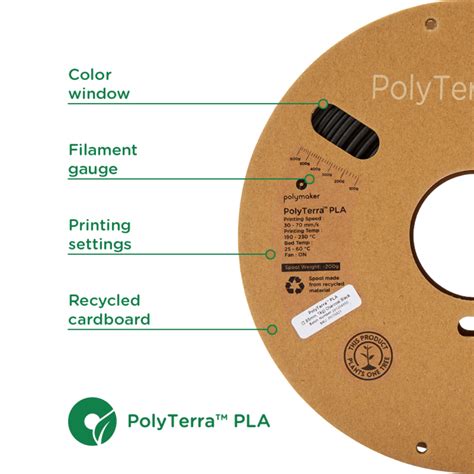 Polymaker PolyTerra PLA Earth Brown Bruin 1KG 3D Filament Plasticz