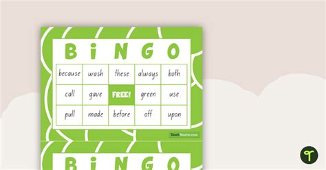 Bingo Sight Words Sight Words Bingo Third Grade Made By Teachers