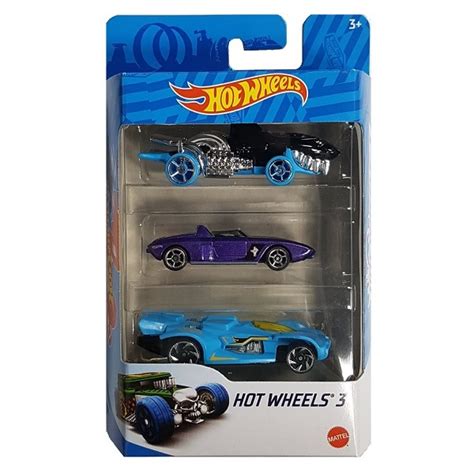 Hot Wheels kisautók 3 darabos szett 2021 2 széria cápa lila kék