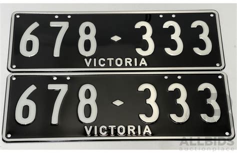 Victorian Vic Custom Digit Numerical Lot Carbids