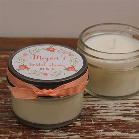 12 4 Oz Soy Candle Bridal Shower Favors Floral By Lulusugar