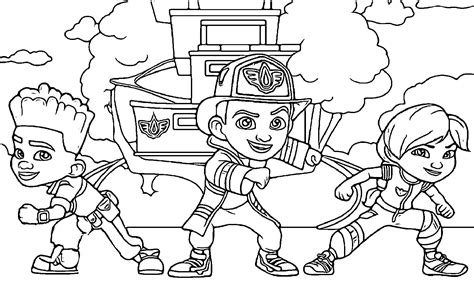 Desenhos para colorir firebuds 13 Colorindo páginas