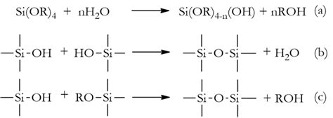 Schematic Representation Of An Alkoxysilanes Hydrolysis A