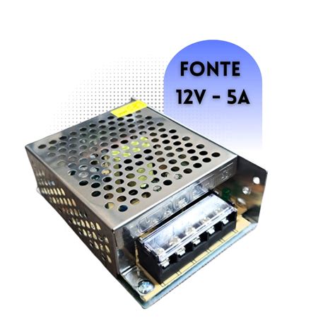 Fonte Para Fita Led - Fonte Chaveada 5A Fonte de Alimentação para Fita Led Som Automotivo ...