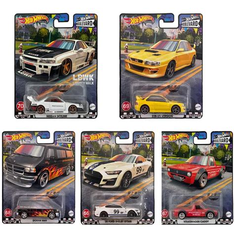 Hot Wheels Premium Boulevard Subaru Skyline LBWK Ford Shelby GT Volkswagen