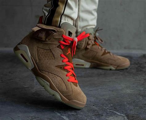 Giày Nike Travis Scott Air Jordan 6 Retro Khaki Dh0690 200