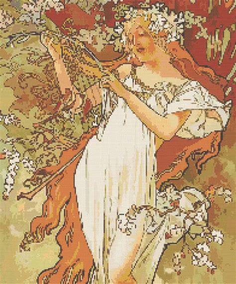 Home Improvement Home And Hobby Craft Supplies And Tools Pdf Four Seasons By Alphonse Mucha Cross