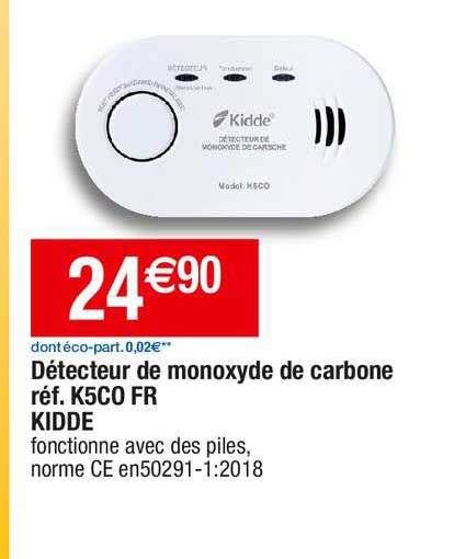 Promo D Tecteur De Monoxyde De Carbone K Co Fr Kidde Chez Cora