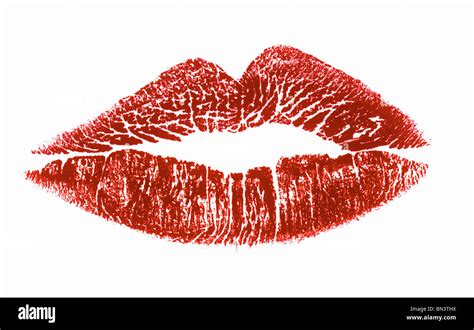 Close-up of lipstick kiss stain Stock Photo - Alamy