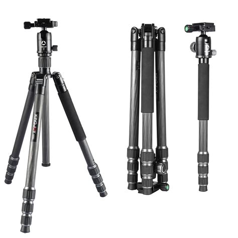 Factory Kingjoy G55c Professional Stand Carbon Fiber Dslr Camera Tripod