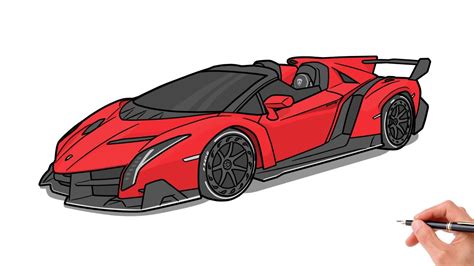 How To Draw A Lamborghini Veneno Roadster Drawing Lambo Veneno 2014