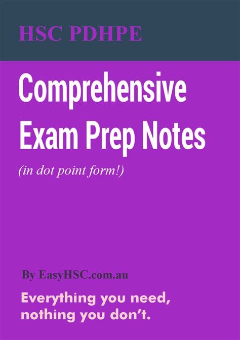 Hsc Pdhpe Comprehensive Exam Prep Notes