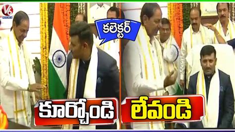 Cm Kcr Honours Collector Ranga Reddy District V News Youtube