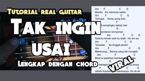 Tutorial Belajar Real Guitar 🎸 Tak Ingin Usai Keisya Levronka Youtube