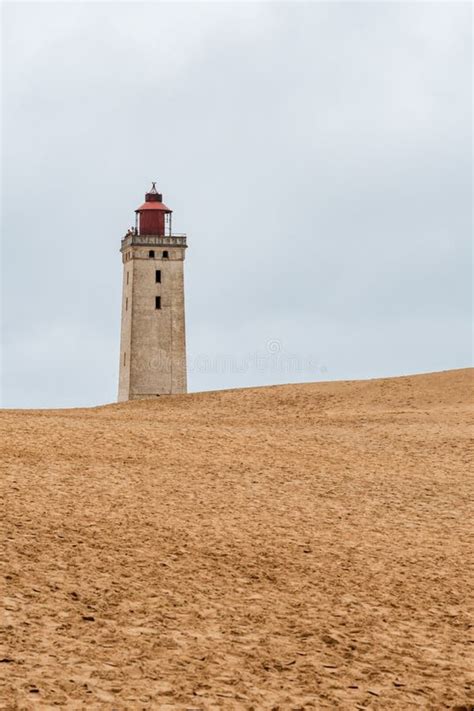 Vuurtoren Van Rubjerg Knude In Denemarken Gezien Vanaf Het Strand In De