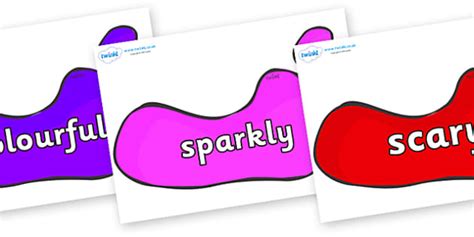 Wow Words on Footprints (teacher made) - Twinkl