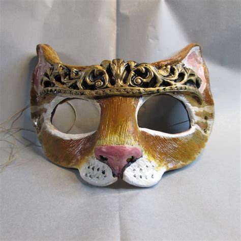 Orange Tabby Cat Mask Therian Etsy