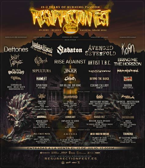 El Resurrection Fest Estrella Galicia Presenta Cartel Y Promete La