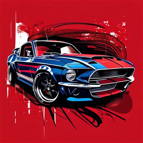 1967 Mustang Shelby GT 500 V9 Glass Wall Art In 2024 Cool Car