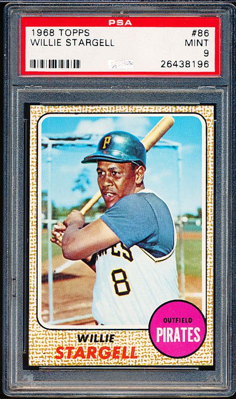 Lot Detail 1968 Topps Baseball 86 Willie Stargell Pirates PSA Mint 9