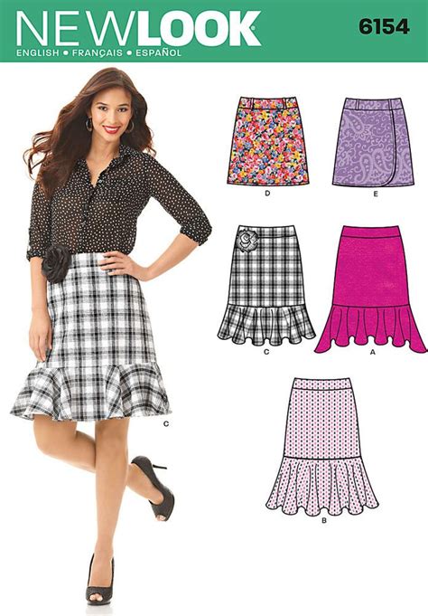 Misses Skirts Skirt Patterns Sewing New Look Skirts New Look Patterns