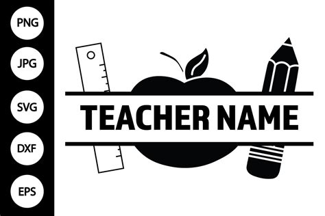 Teacher Name Svg Custom Teacher Name Graphic By Mydigitalart13