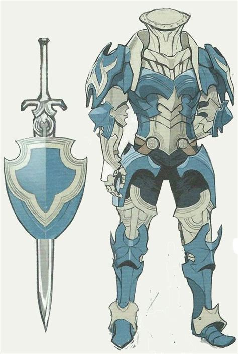 Fredericks Knight Armor With Sword And Shield In Fire Emblem Awakening Character Design