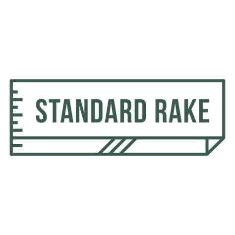 Standard Rake Label Stroke Png And Svg Design For T Shirts