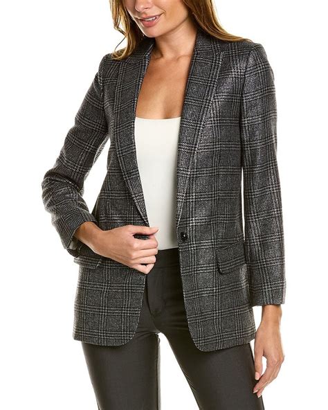 Zadig Voltaire Womens Viva Car Shimmer Veste Wool Blend Blazer 36