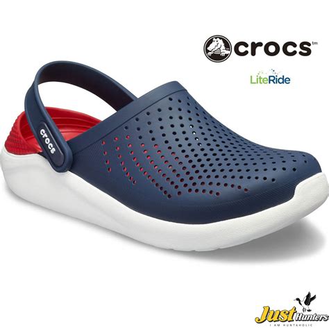 Crocs Literide Clogs Navy Blue And Red