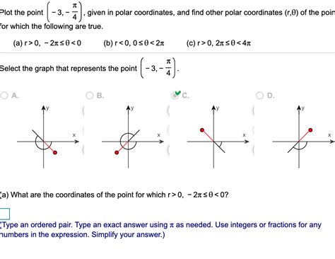 Solved Plot The Point −3 π 4 Given In Polar