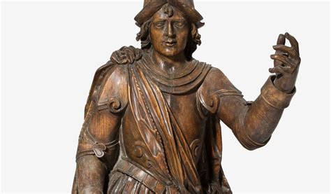 Proantic: Large Statue Of Saint Maurice XVII In Walnut