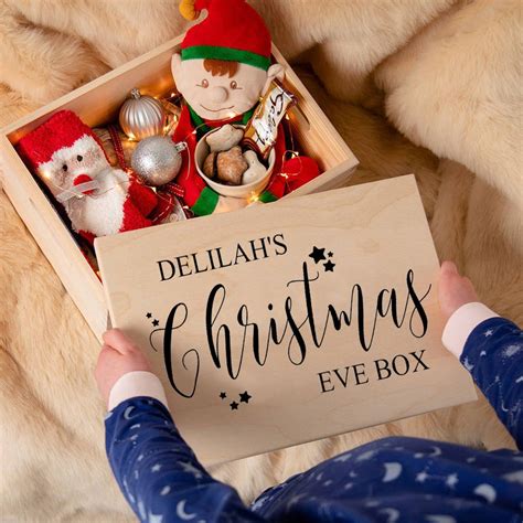 Personalised Christmas Eve Crate Box Diy Decal Festive Etsy