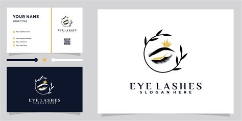 eyelash logo design with style and creative concept 12005522 Vector Art ...