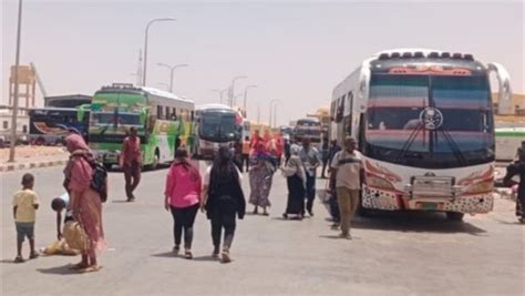 الدستور ترصد وصول أتوبيسات العائدين من السودان لـ معبر أرقين البرى