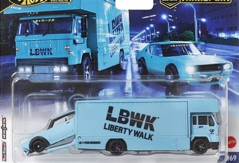 駿河屋 積載車両日産スカイライン GT R LBWK トランスポーターフリートフライヤー Hot Wheels