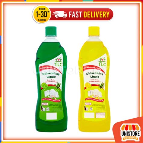 Tlc Green Aloe Vera Extract And Lemon Dishwashing Liquid 900ml Aloe