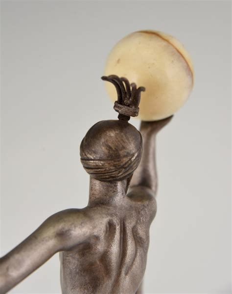 Stella Art Deco Bronze Sculpture Nude Dancer With Ball Deconamic