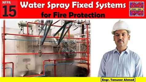 Water Spray Fixed Systems For Fire Protection NFPA 15 In Urdu Hindi