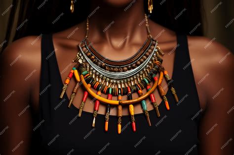 Premium AI Image | African Luxury Jewelry Fashion with Tribal Patterns