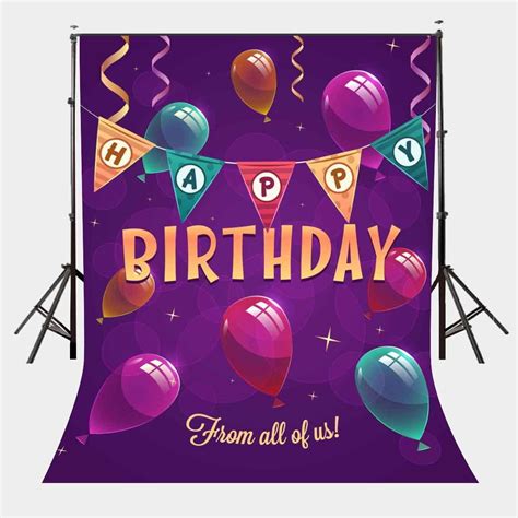 Hellodecor X Ft Birthday Party Backdrop Colorful Balloons Colorful