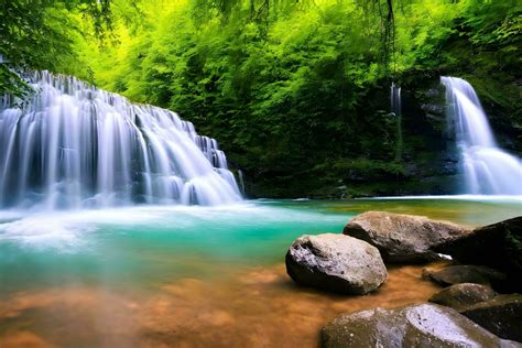 Smooth waterfall background 26542322 Stock Photo at Vecteezy