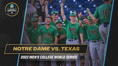 Notre Dame Vs Texas 2022 College World Series Highlights YouTube