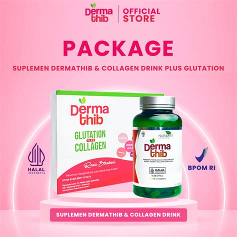 Jual DERMATHIB Paket Glowing Kapsul Dermathib Dan Collagen Plus