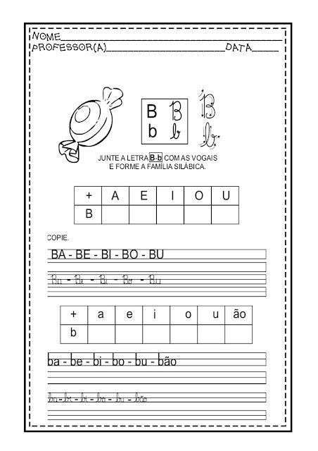 Atividades Com A Letra Bec - 36 ATIVIDADES DE ALFABETIZAÇÃO OU 1º ANO COM A LETRA B + SUGESTÕES ...
